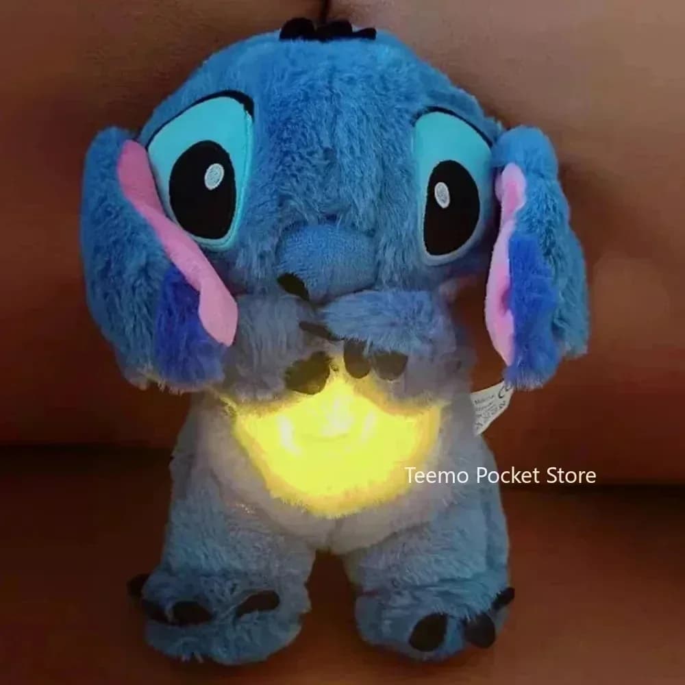 Lilo & Stitch – Poupée apaisante respirante, personnage d'anime Disney Kawaii, accessoires Stitch, décoration, compagnon de sommeil