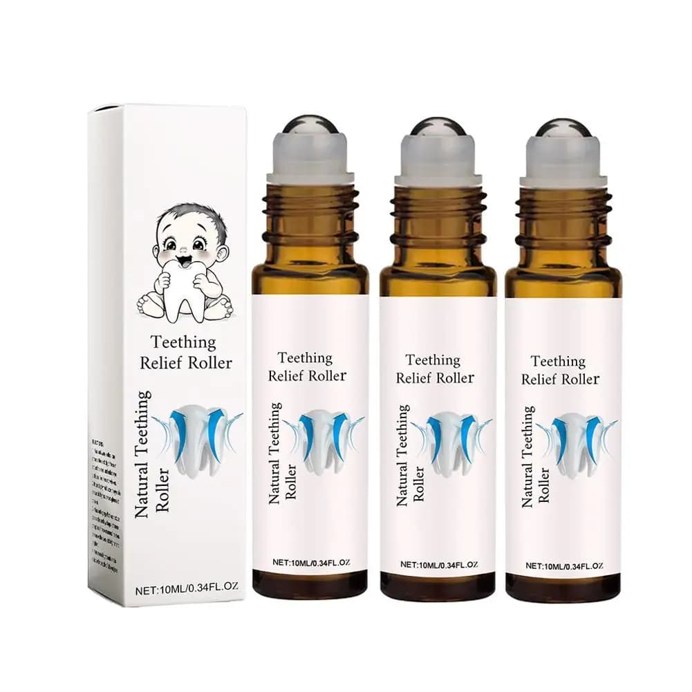 Rouleau de Massage de dentition pour enfants, 10ML, huile apaisante, hydrate et adoucit la peau de bébé, huile de dentition, boule roulante apaisante