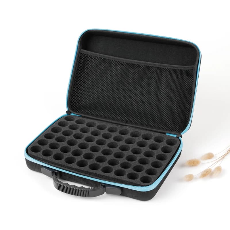 Mallette de rangement d'huiles essentielles pour DoTERRA 60 emplacements 10ML 15ML, sacs de rangement d'huiles essentielles pour bouteilles à roulettes, voyage à fermeture éclair