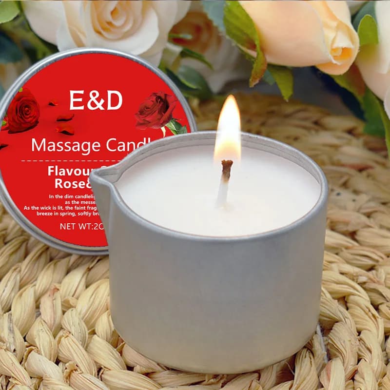 1 bougie parfumée à la rose pour la maison