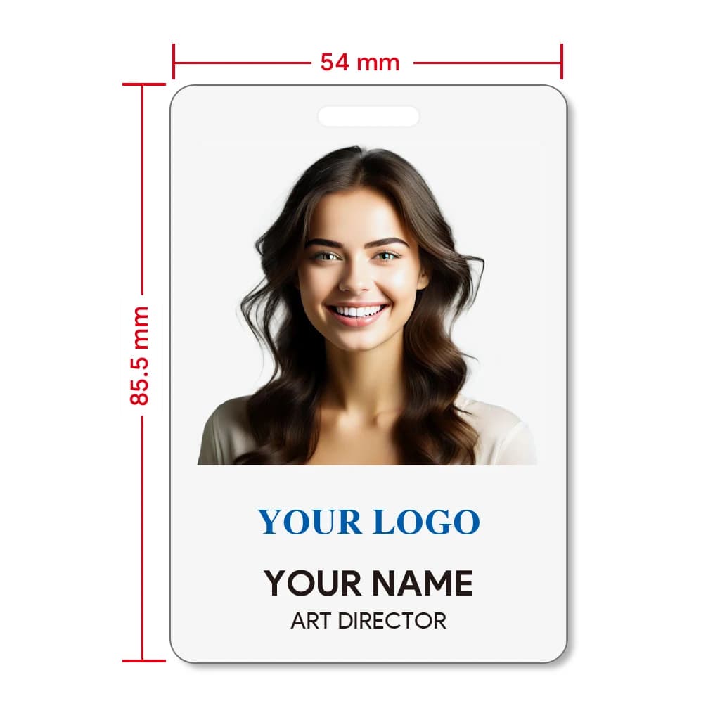 Cartes en plastique PVC personnalisées, imperméables, résistantes à l'huile, épaisseur 0,76 mm, CR80, 85,5x54 mm, coins arrondis, perforation/lanière/support de carte en option