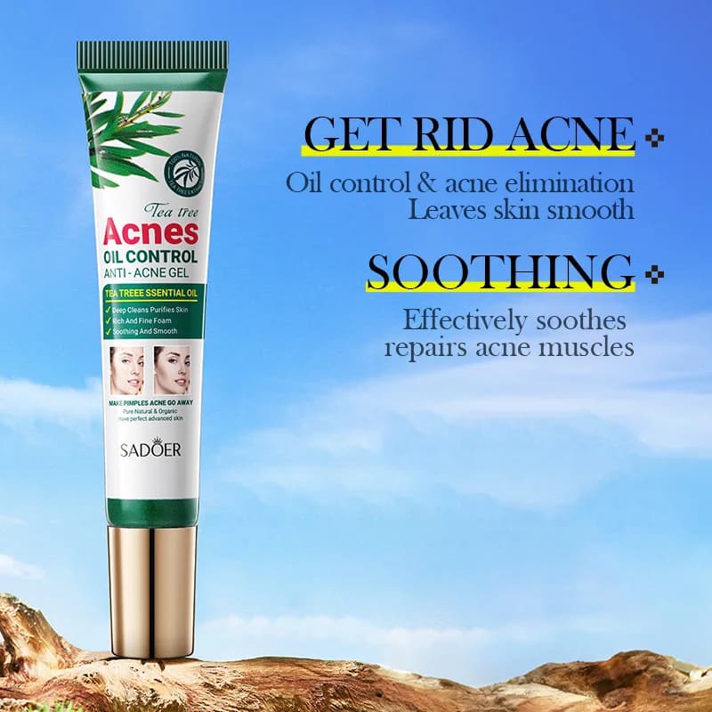 SADOER arbre à thé crème anti-acné soin du visage contrôle de l'huile crème pour le visage crème hydratante hydratante crème pour le visage soins de la peau