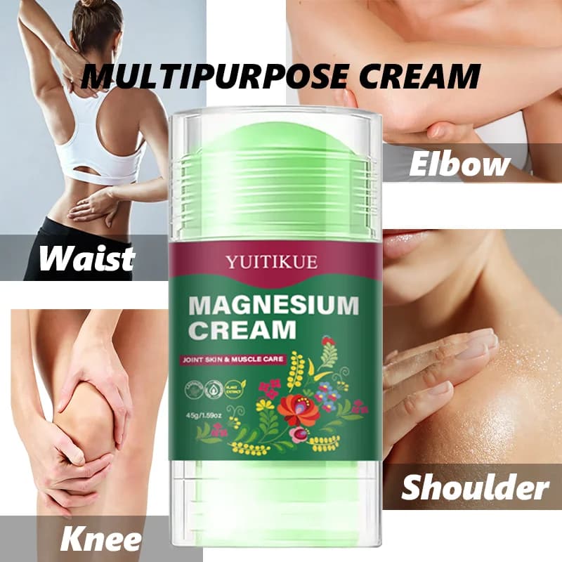 Crème de magnésium multi-usage YUITIKUE, apaise les muscles et les articulations, hydrate la peau avec des extraits botaniques de romarin et de lavande