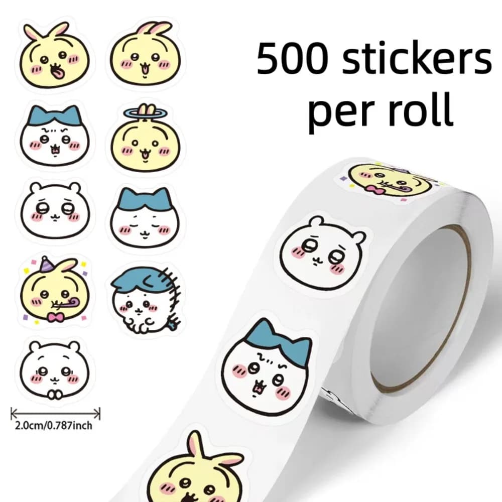 Autocollants Kawaii en rouleau, autocollants décoratifs de grande valeur, autocollants pour journal, autocollants de scellage, autocollants pour étudiants
