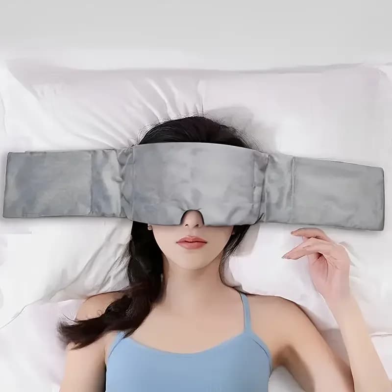 Masque pour les yeux par gravité pour sommeil profond, blocage de la lumière, réduction du bruit, bandeau pour dormir, aide à la sieste confortable, outil de Relaxation pour dortoir de bureau