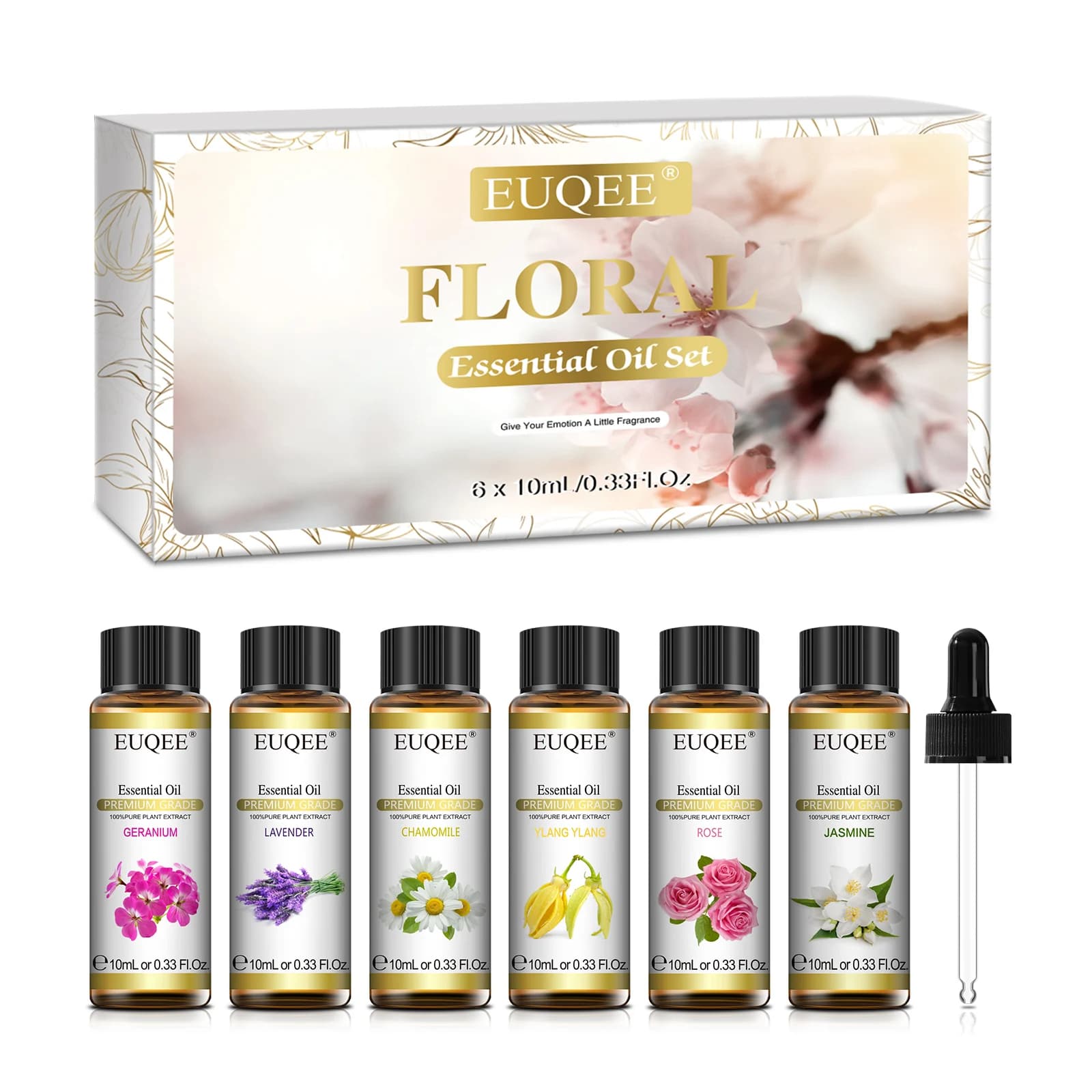 EUQEE – ensemble d'huiles essentielles série florale