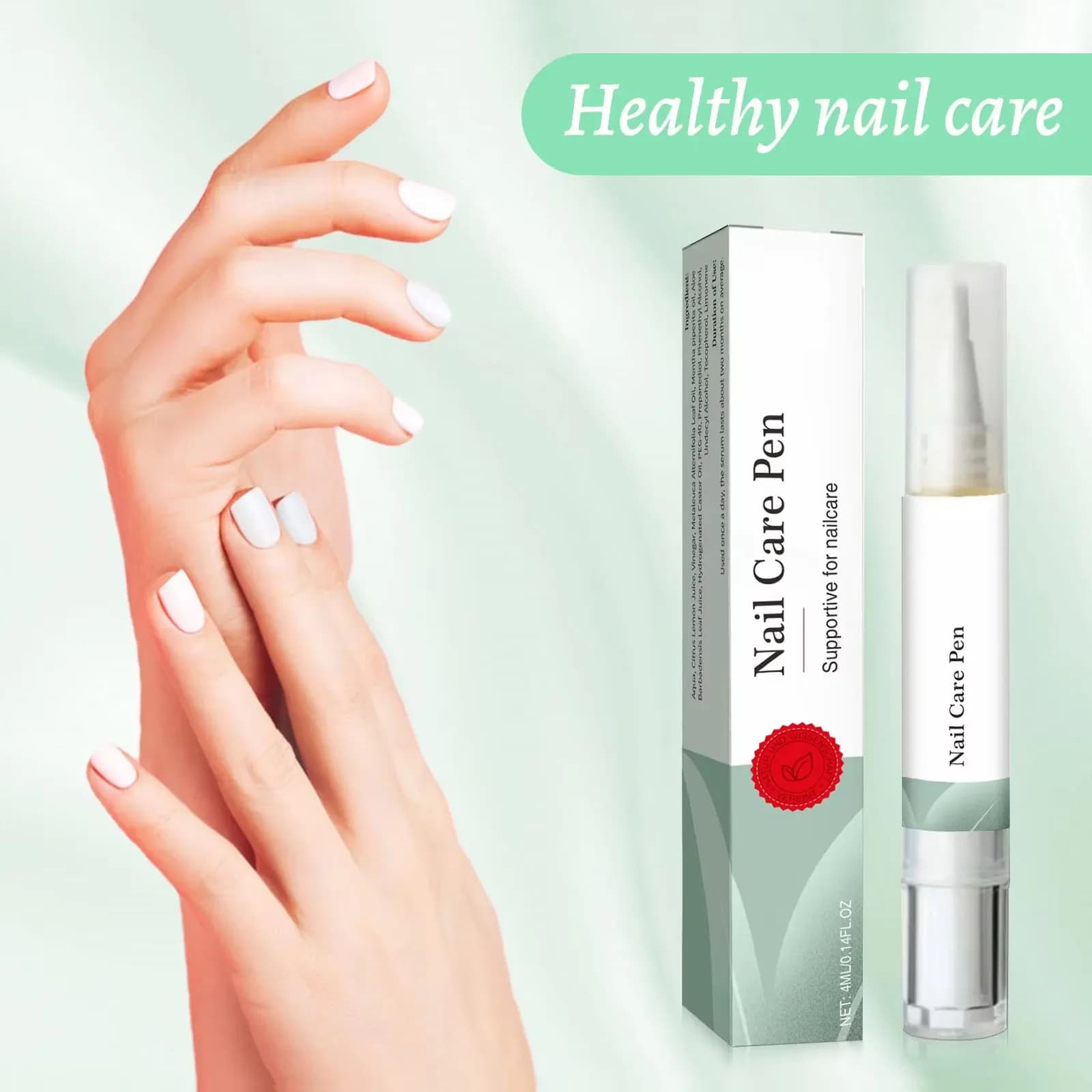 Stylo de soin des ongles de 4 ml – Renforcer, hydrate et répare les ongles secs, faibles avec formule antioxydante et huiles naturelles