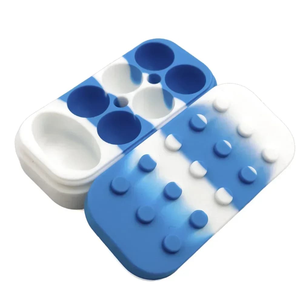 Boîte d'avertissement en silicone antiadhésif, 6 trous, 34ml, huile essentielle, récipient facile à transporter