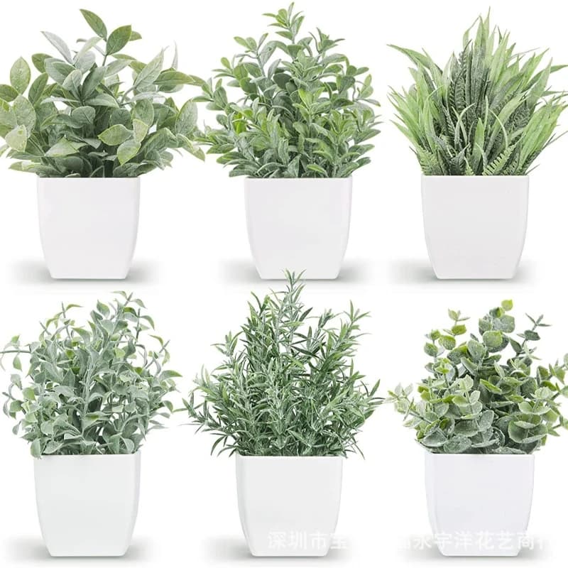 Plante artificielle en Pot Miniature d'eucalyptus
