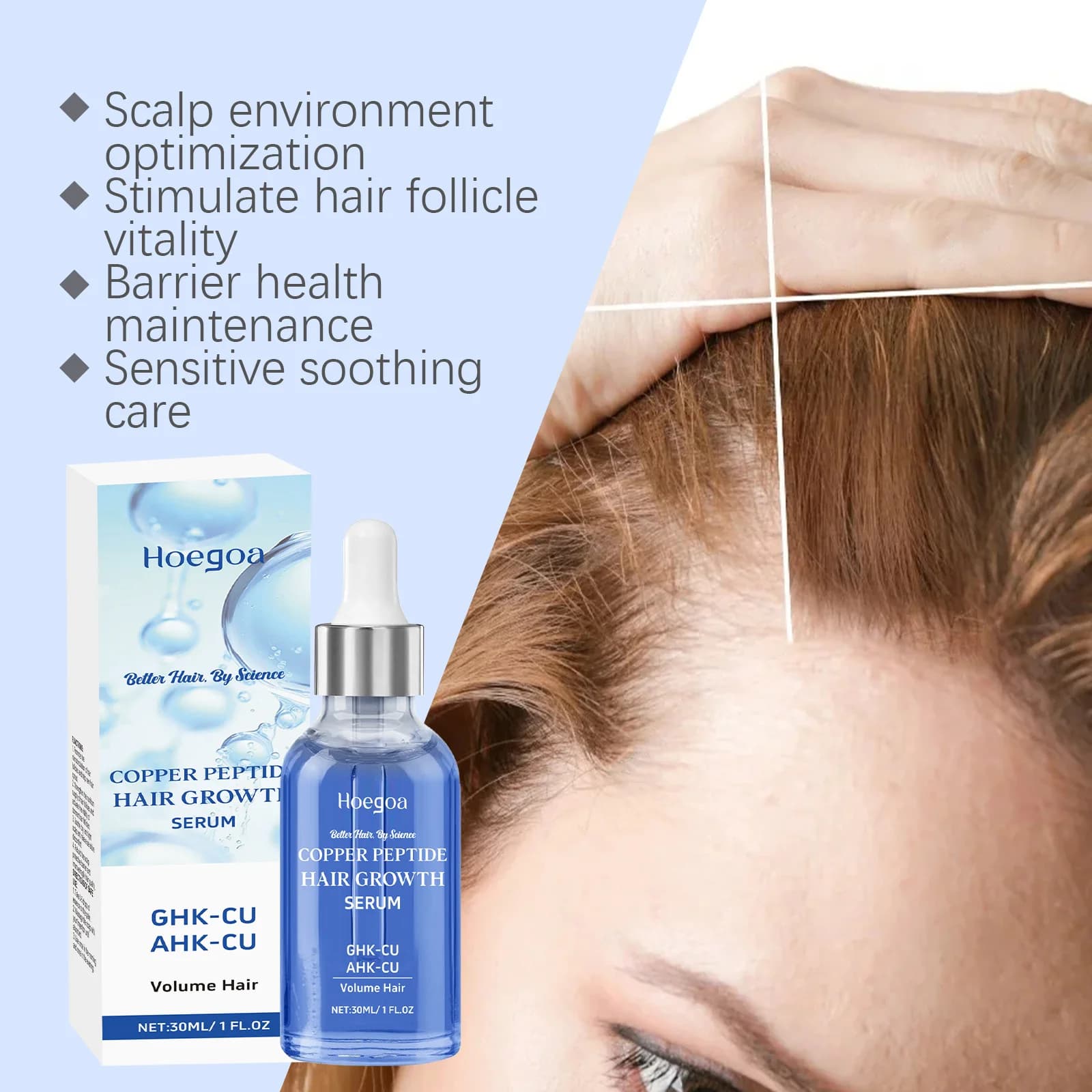 Sérum Capillaire au Cuivre et Peptides pour la Croissance des Cheveux