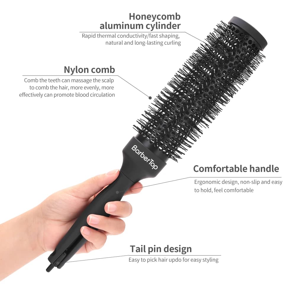 Brosse à cheveux extra longue 35 cm-outil de coiffure professionnel pour éruption, rouleau à cheveux volumateur, utilisation en salon résistante à la chaleur