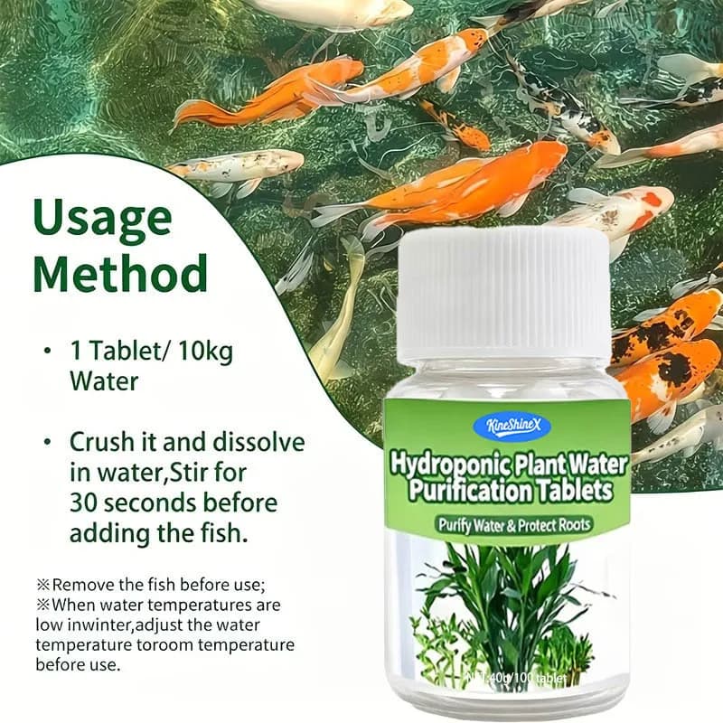 Comprimés de purification d'eau hydroponique - Eau instantanée adaptée aux aquariums, aux plantes en pot et aux systèmes hydroponiques, pour le jardin aquatique