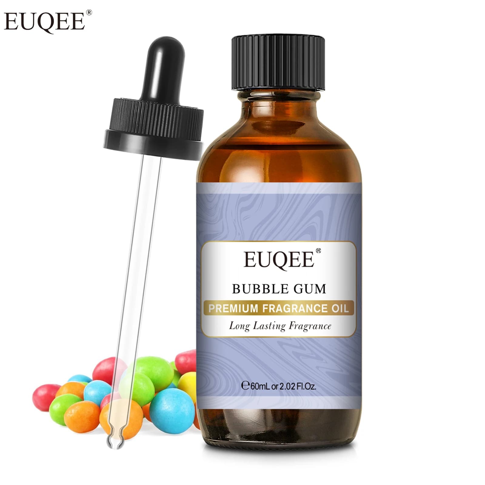 Huiles aromatiques EUQEE 60ml au parfum de cuir, café, noix de coco et vanille fraise pour diffuseur, fabrication de bougies, humidificateur
