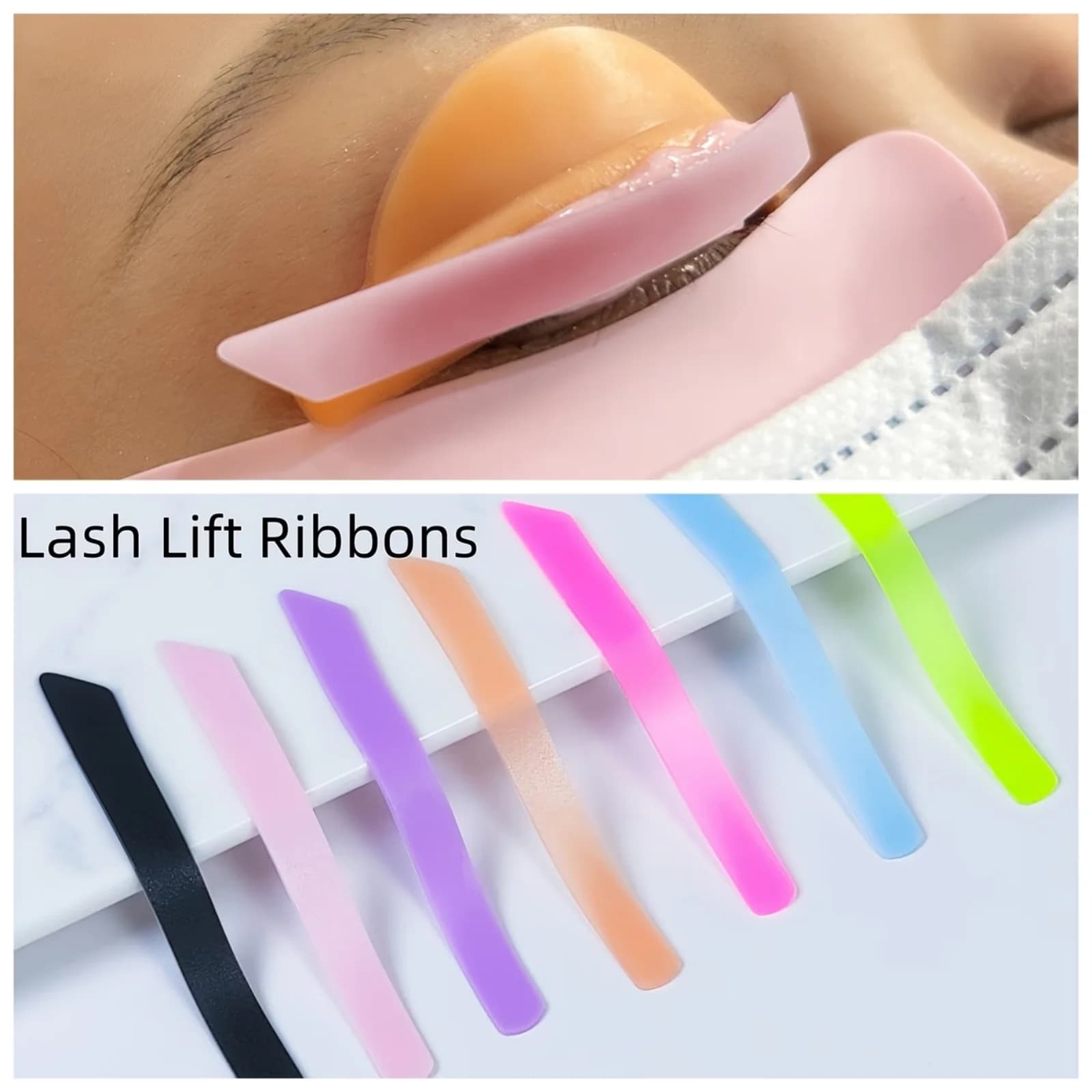 Libeauty 1 Paire de Bandes Adhésives en Silicone Réutilisables pour Rehaussement de Cils, Rouleau de Cils, Bande de Couverture pour Permanente de Cils, Compensateur, Outils de Rehaussement de Cils