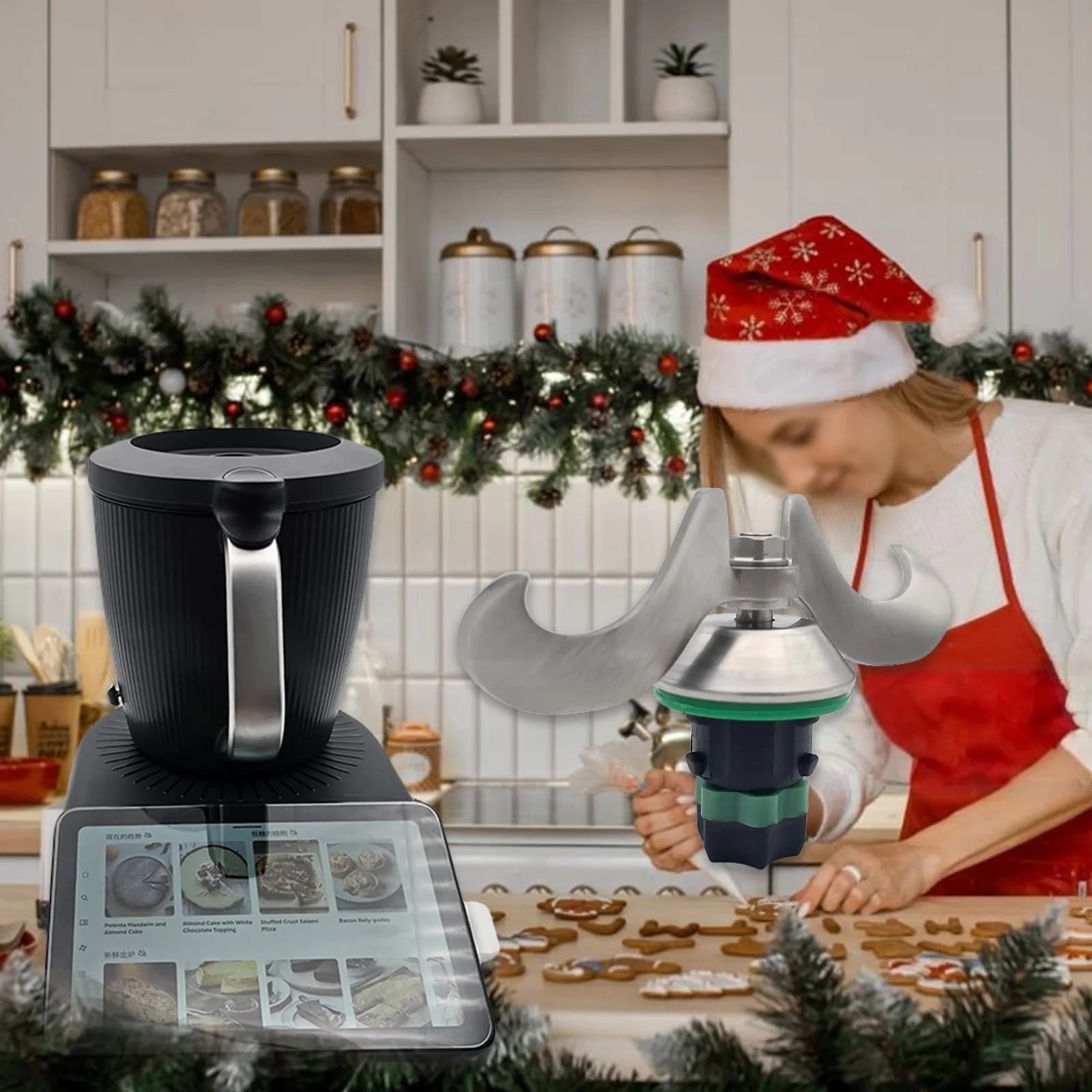 Lame de pétrissage de pâte robuste en acier inoxydable pour Thermomix TM7-lame de mélange épaisse et Durable pour farine, pâte et pâte lisses