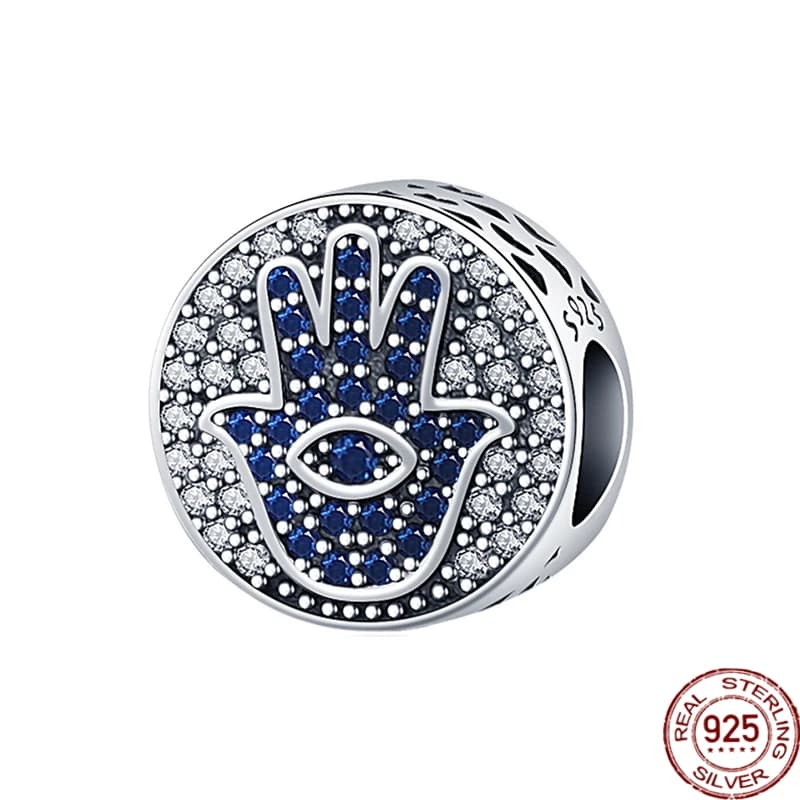 Breloques tendance en argent sterling 925, main de Dieu, œil du diable, perles pendentifs pour femmes, bracelets originaux 925, bijoux DIY, cadeau
