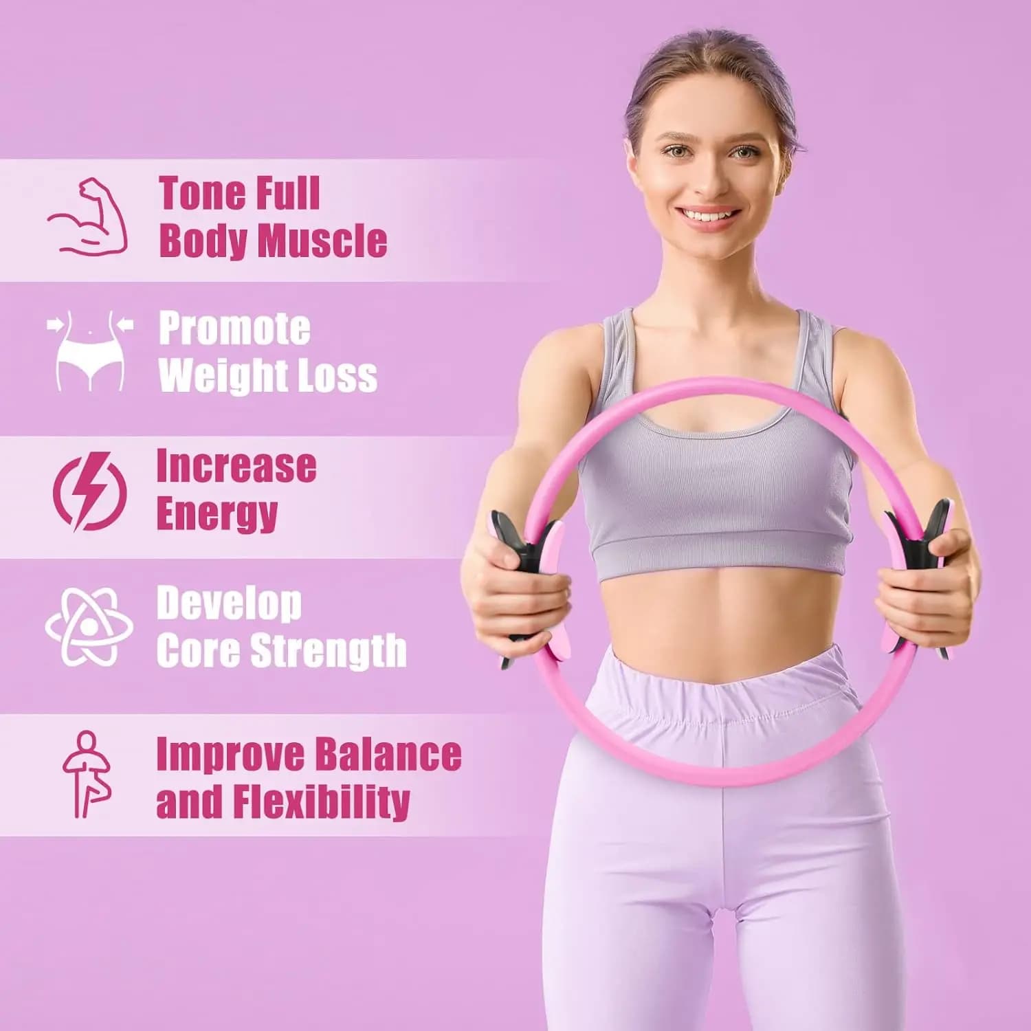 Anneau Pilates, cercle magique de Fitness pour tonifier les cuisses