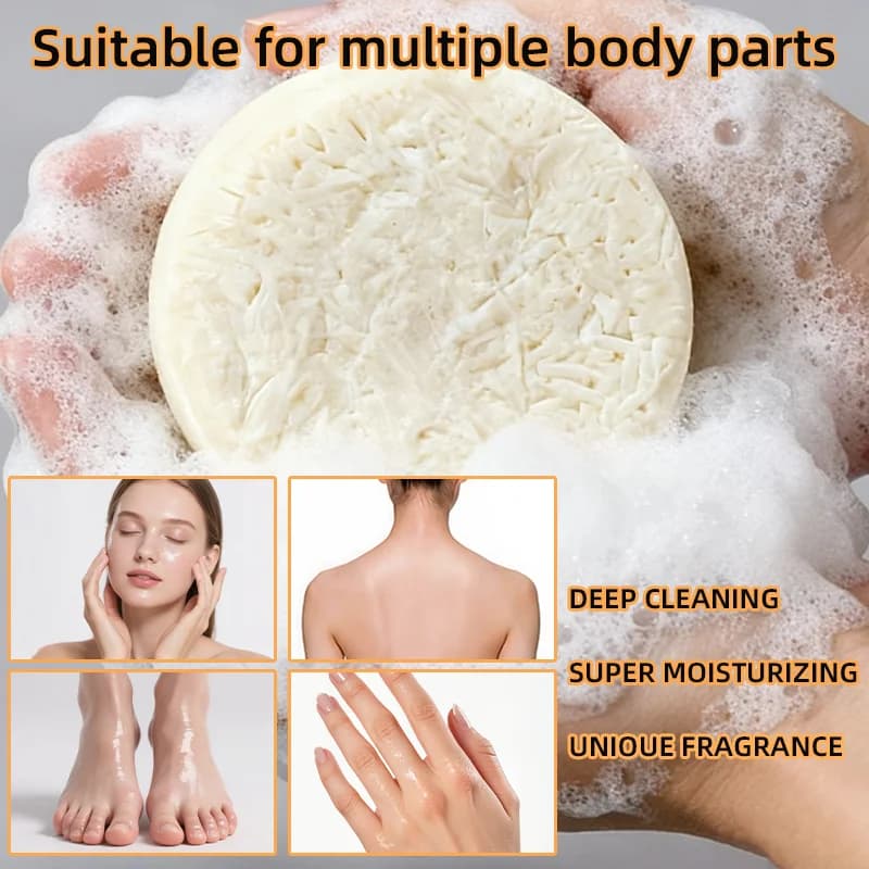 Savon éclaircissant à l'eau de riz 60g – Nettoyage en profondeur hydratant, sûr et doux pour peaux sensibles, pour le visage et tout le corps