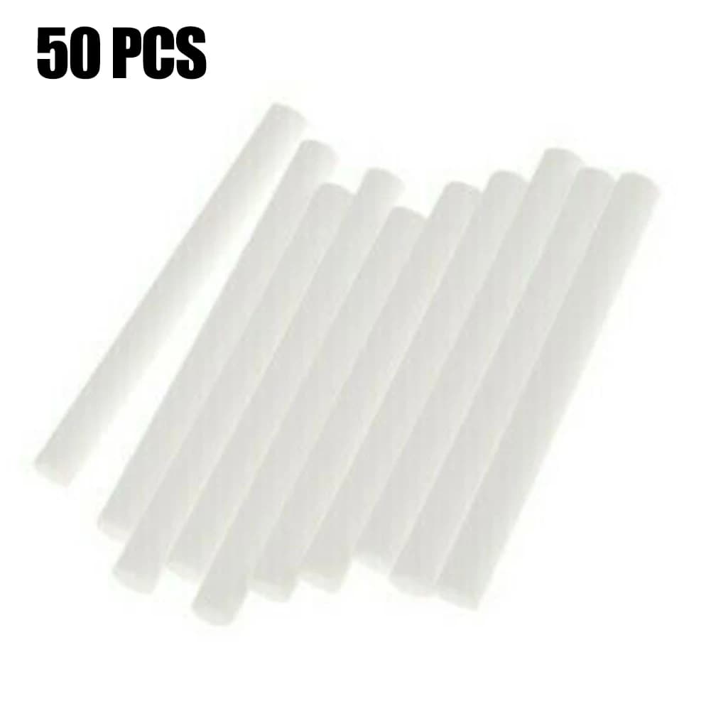 Bâtons de recharge de filtre en coton pour humidificateur, 50 pièces, diffuseur de voiture, mèches d'éponge de remplacement pour humidificateur Usb, diffuseur d'arôme, brumisateur