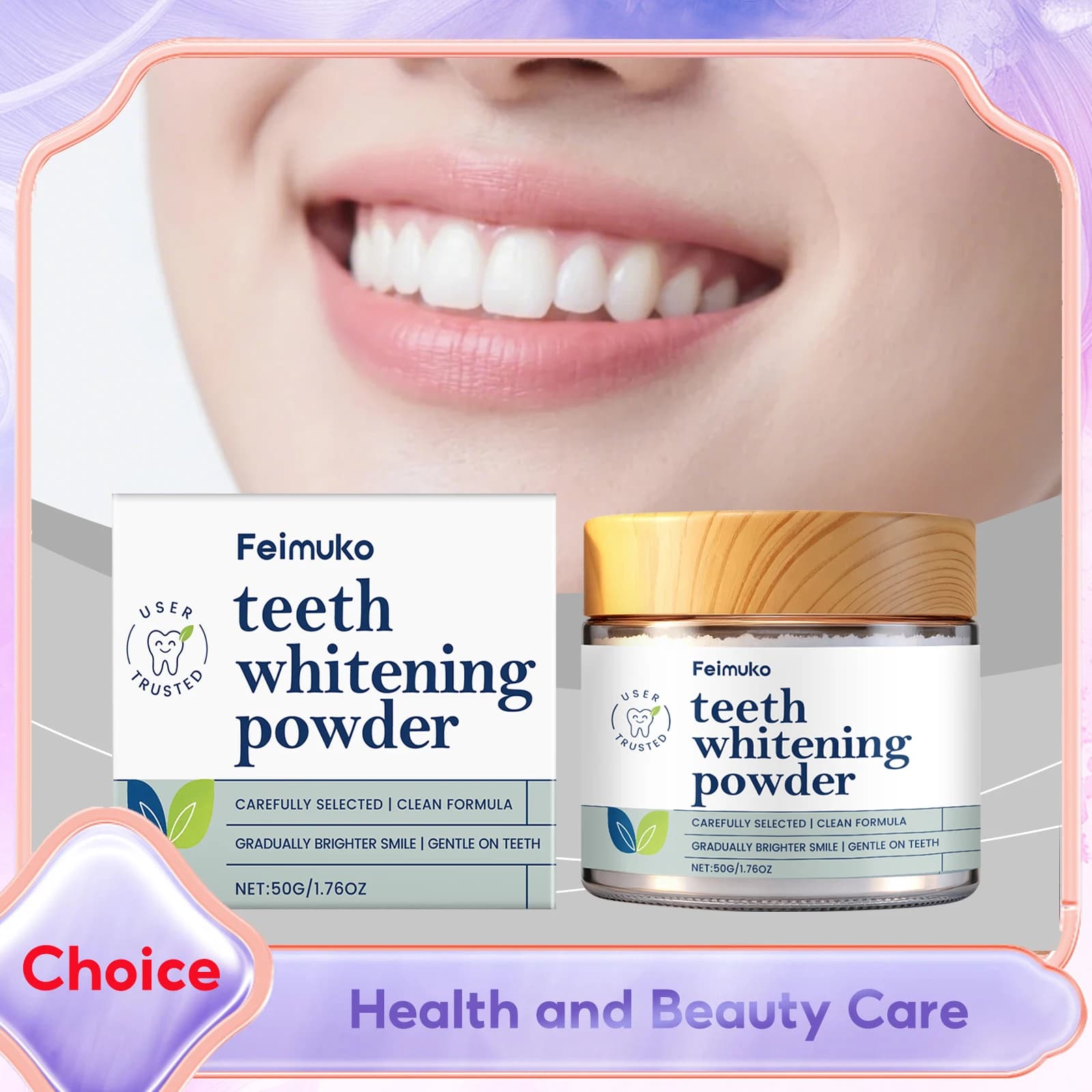 Poudre blanchissante pour les dents, apaise les gencives sensibles, améliore l'halitose, fraîcheur durable, réduit les taches jaunes, soins dentaires