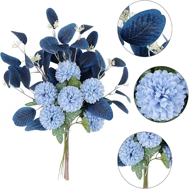 Bouquet de fleurs artificielles d'eucalyptus 45cm