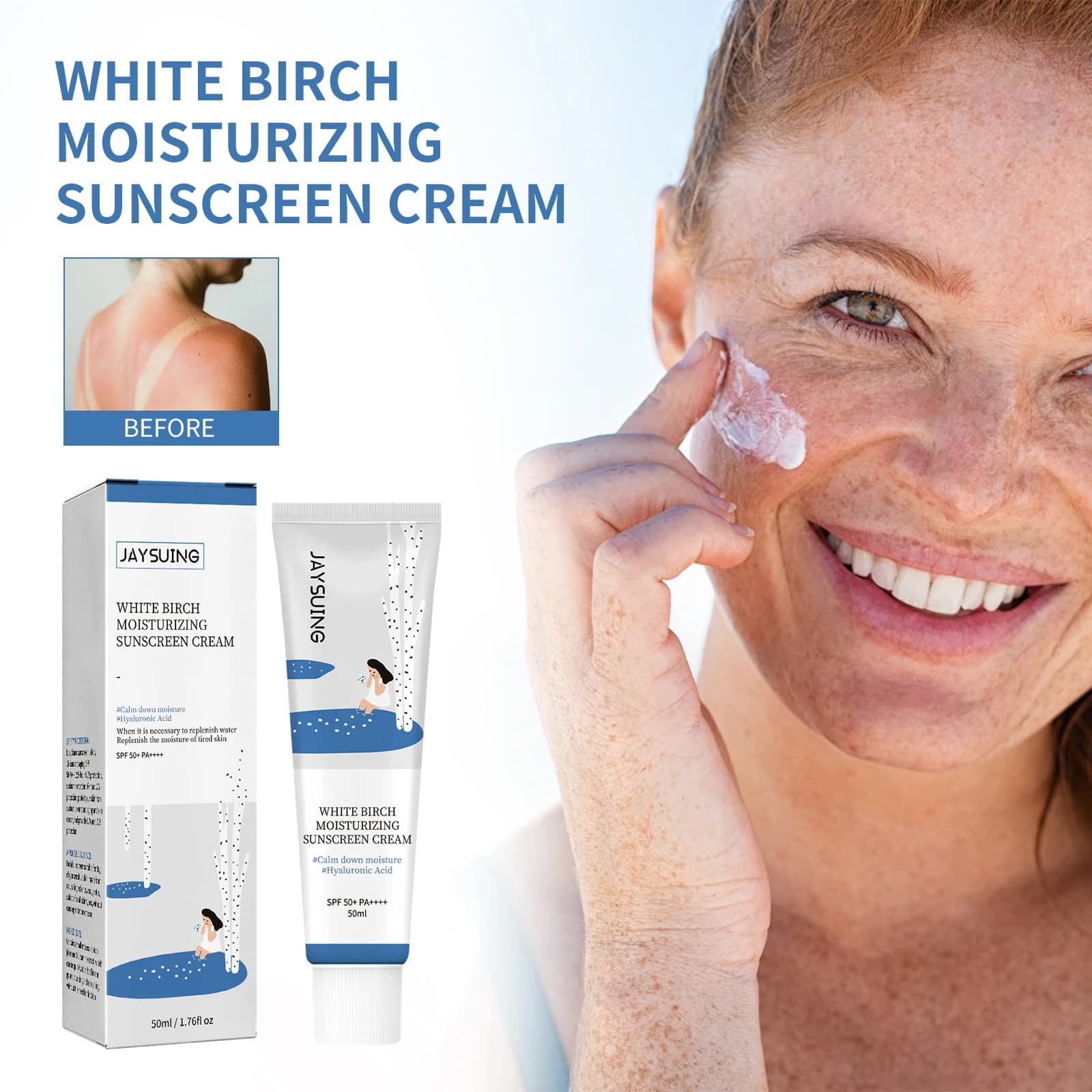 Crème solaire anti-brillance SPF50 PA+++ pour peaux grasses, fini mat, éclaircissante, légère, non grasse, hydratant visage, lotion pour le visage
