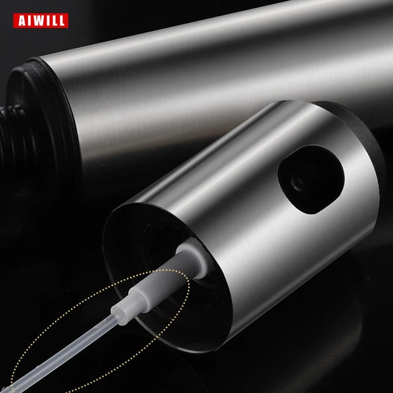 AIWILL 100ML acier inoxydable pulvérisateur d'huile d'olive vaporisateur bouteille vaporisateur cuisine huile de cuisson Spray BBQ huile peut 1 pc