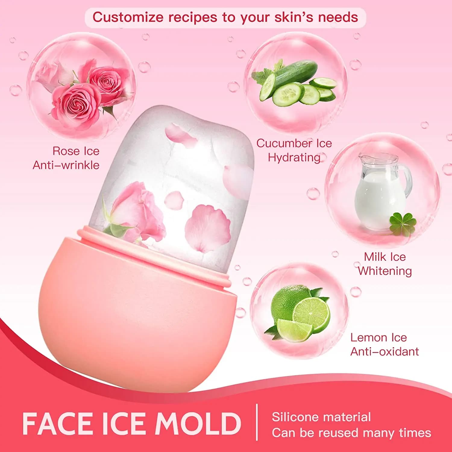 Rouleau à glace pour la beauté du visage