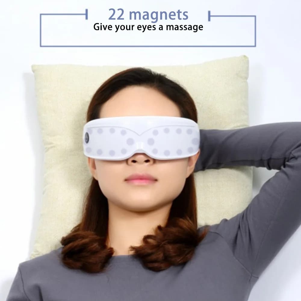 Masseur oculaire avec 9 modes et vibration multifréquence 22 aimants pour massage