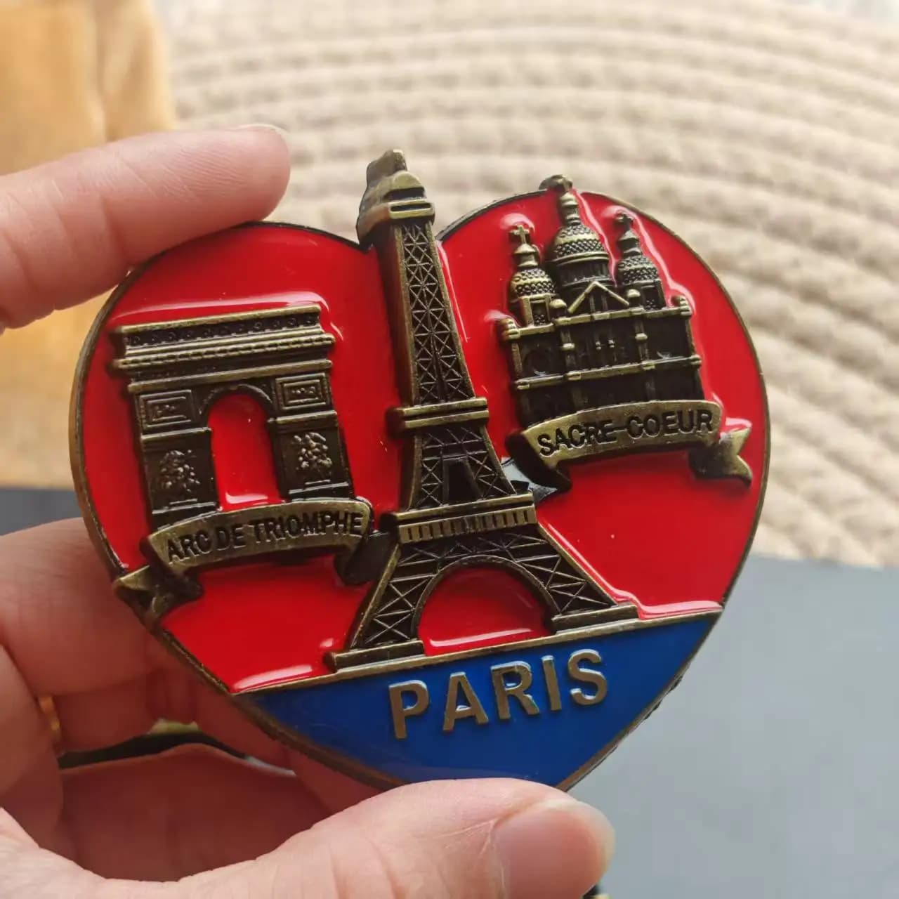 Aimant de réfrigérateur en métal, souvenir de voyage, Paris, France, Qatar, Rome, San Francisco, monuments mondiaux, paysages