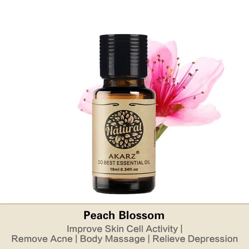 AKARZ – huile essentielle de fleur de pêche naturelle, aromathérapie, augmente l'élasticité de la peau, calme de humeur