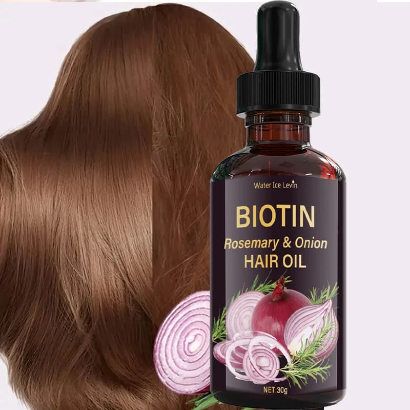 Huile Capillaire Romarin & Oignon au Complexe Vitaminé - Nourriture des Fibres - Soin Avant Brushing