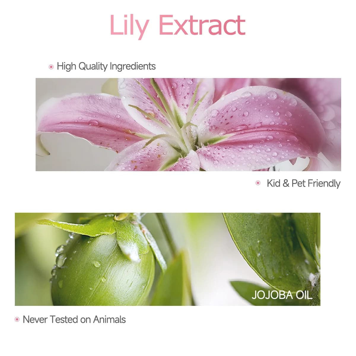 L'huile essentielle de lys, avec leur parfum floral délicat, convient à l'aromathérapie et au massage corporel.