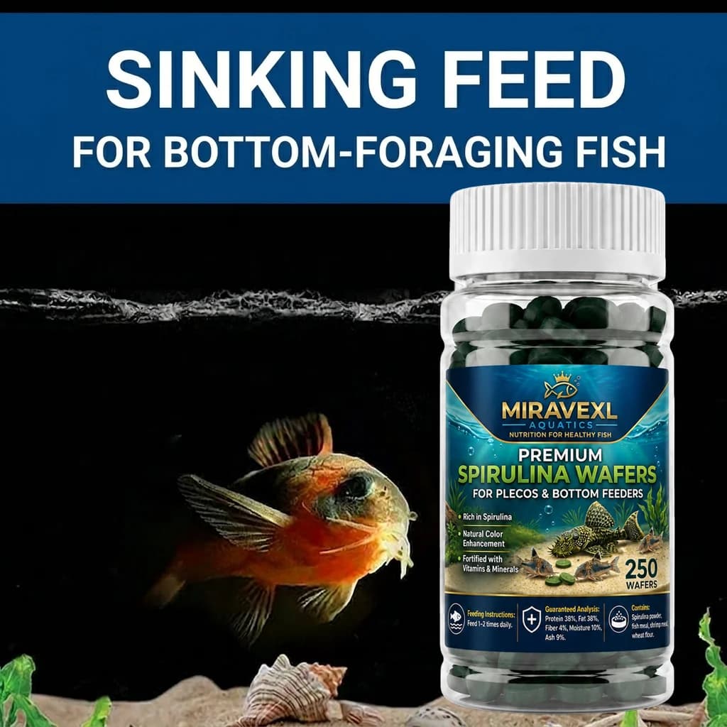 Comprimés de spiruline haute pureté pour poissons d'ondulation – Nutrition en algues enrichie, nourriture quotidienne pour crevettes rouges et poissons d'aquarium