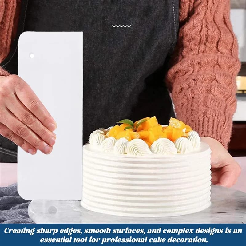 Ensemble de grattoirs à gâteaux, crème au beurre professionnelle plus lisse pour la décoration des gâteaux-idéal pour la crème, Fondant-AT64