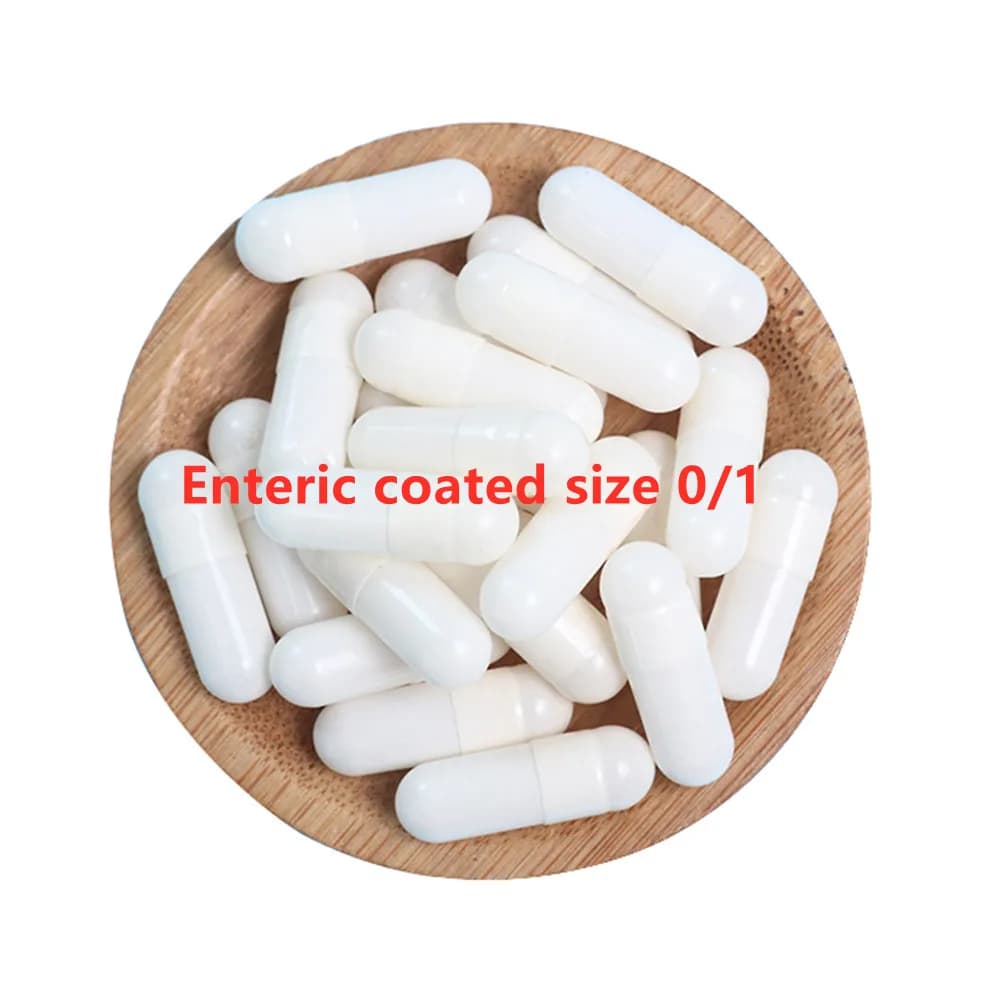 Capsule à revêtement entérique, 1 #0 #, Capsule de gélatine entérosoluble vide, Gel médical, pilule creuse, Capsules jointes