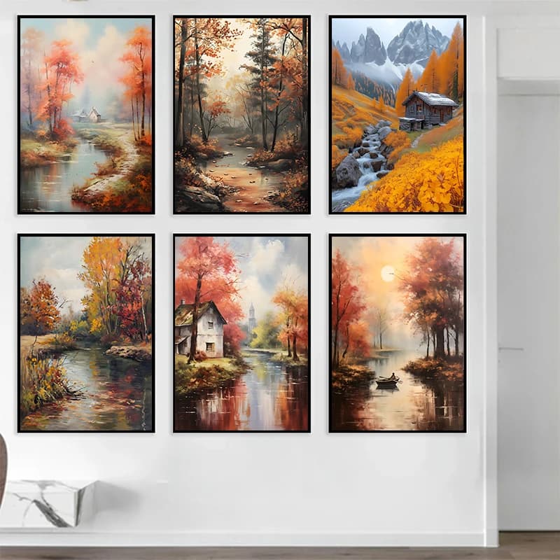 Peinture à l'huile abstraite sur toile imprimée