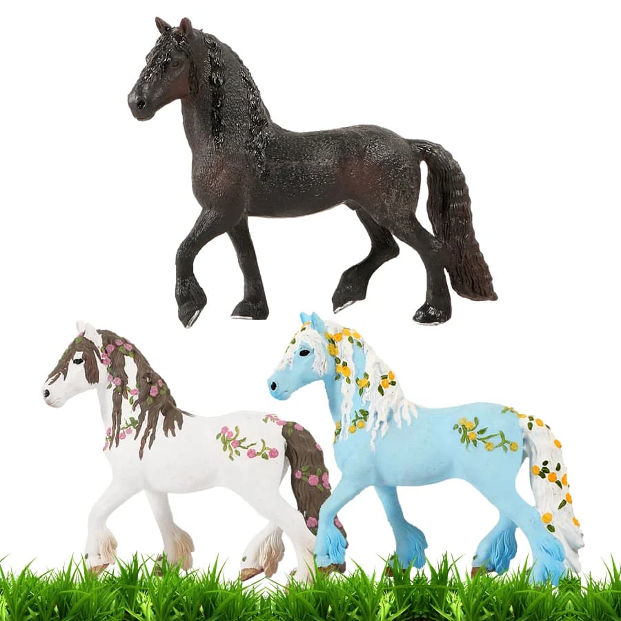 Simulation de chevaux d'animaux sauvages