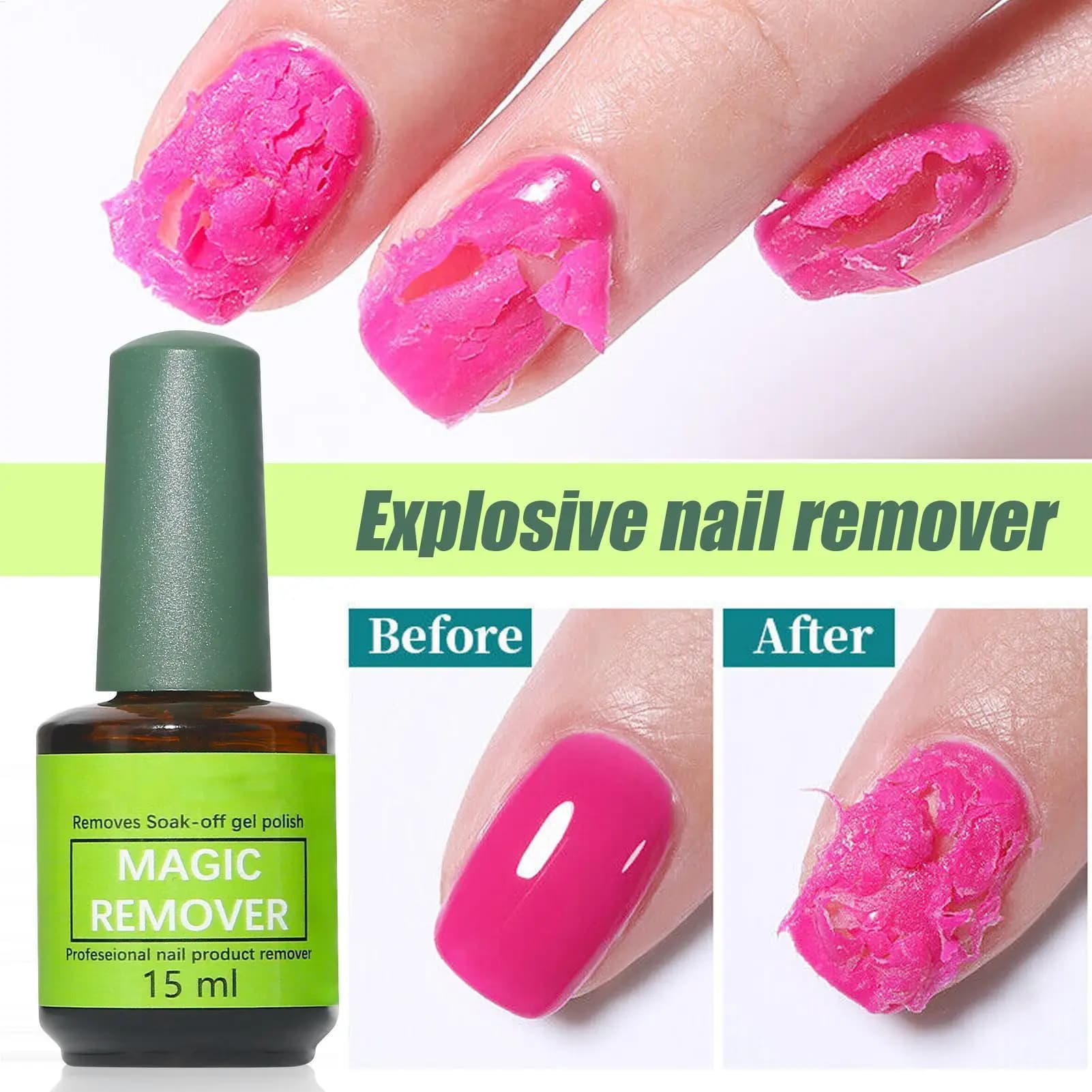 Dissolvant de vernis à ongles Gel 15ml