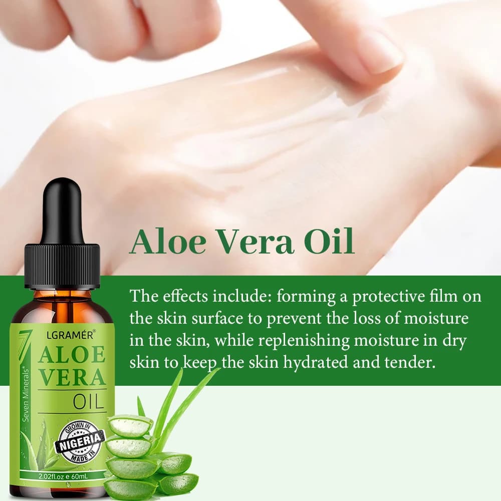 L'huile hydratante pour le visage à l'aloe vera maintient la peau humide tendre lisse pénètre profondément améliore la Texture de la peau Essence de soin pour la peau