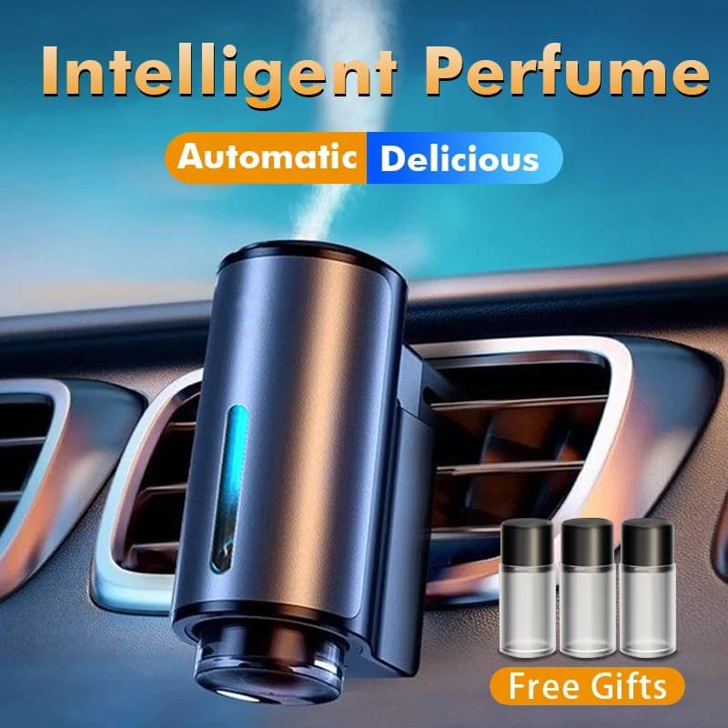 Diffuseur d'aromathérapie d'air intelligent pour voiture, désodorisant de parfum avec trois humidificateurs réglables, diffuseur d'huile essentielle
