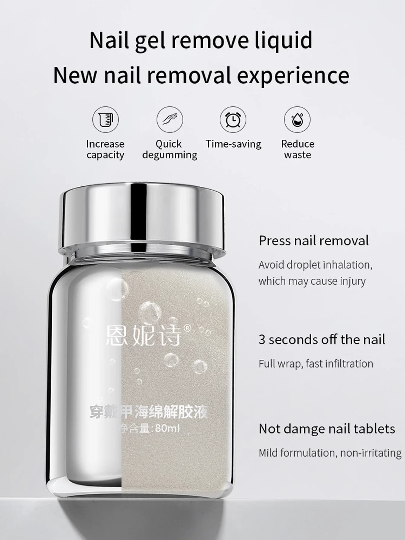 Dissolvant de vernis à ongles Gel magique rapide