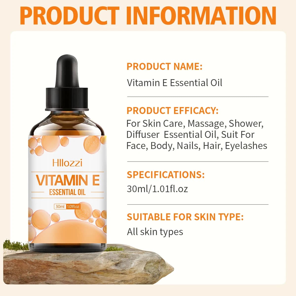 30ml 30ml huile essentielle de vitamine e huile transporteuse, huile de soin, hydratant, aromathérapie, savon huile essentielle Pure