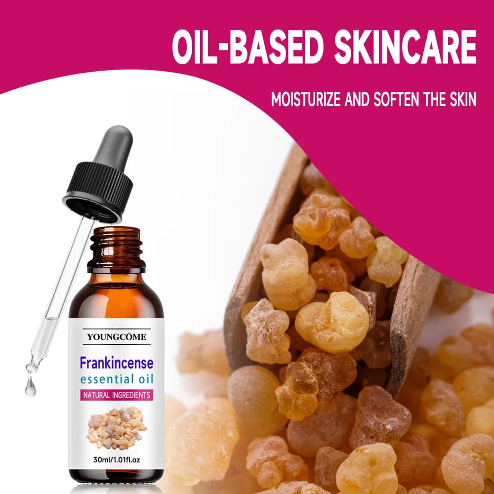 Huile Essentielle d'Encens Naturelle Boswellia Serrata - pour Diffuseur, Soins Capillaires, Visage, Soins de la Peau, Aromathérapie, Cuir Chevelu +
