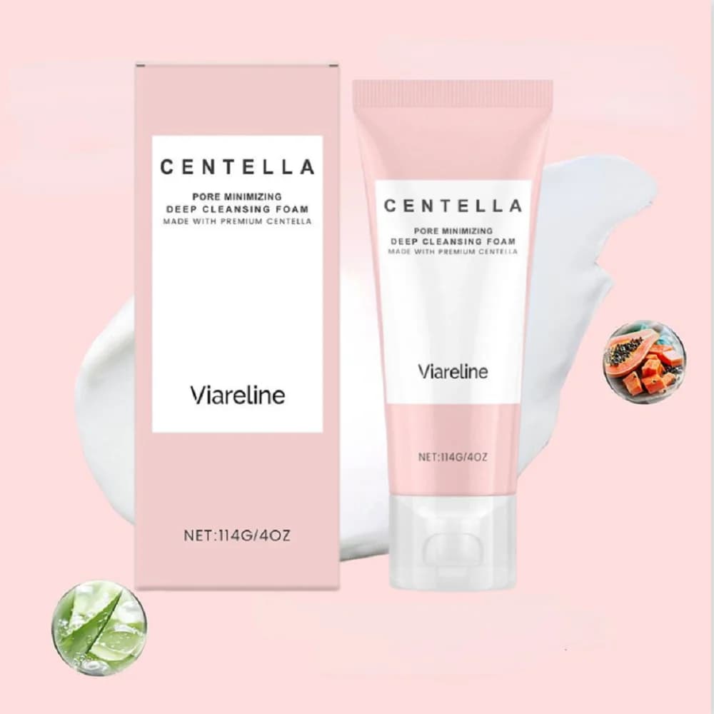 Centella Asiatica barrière réparation nettoyant nettoyage en profondeur pores rétrécissement contrôle de l'huile apaisant hydratant visage mousse soins de la peau
