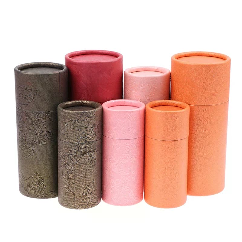 Boîtes d'emballage rondes en carton pour cadeaux, cosmétiques, huiles essentielles, flacons, rouges à lèvres, parfums, tubes en papier kraft