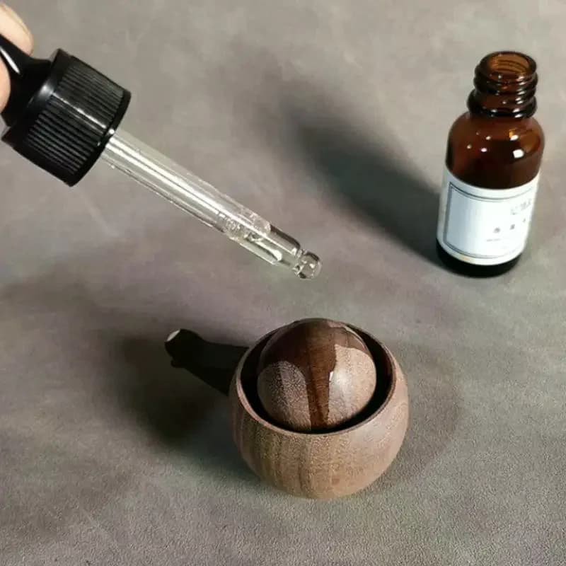 Diffuseur d'huiles essentielles pour voiture et maison - Fabriqué en bois, mini diffuseur de parfum naturel mignon, adapté à la chambre à coucher, au salon et à la salle de bain
