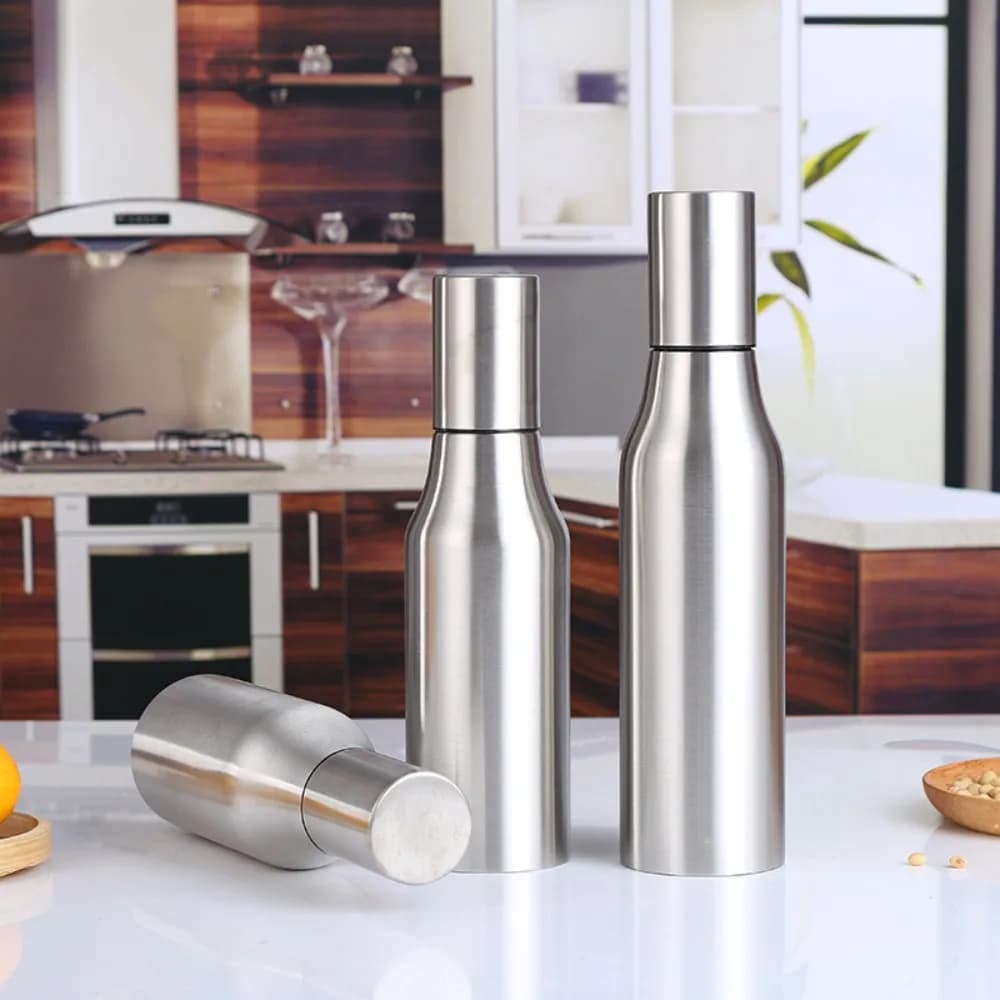 500/750/1000ml acier inoxydable Olive Anti-déversement étanche Portable accessoires de cuisine distributeur d'huile bouteille de stockage bouteille d'huile