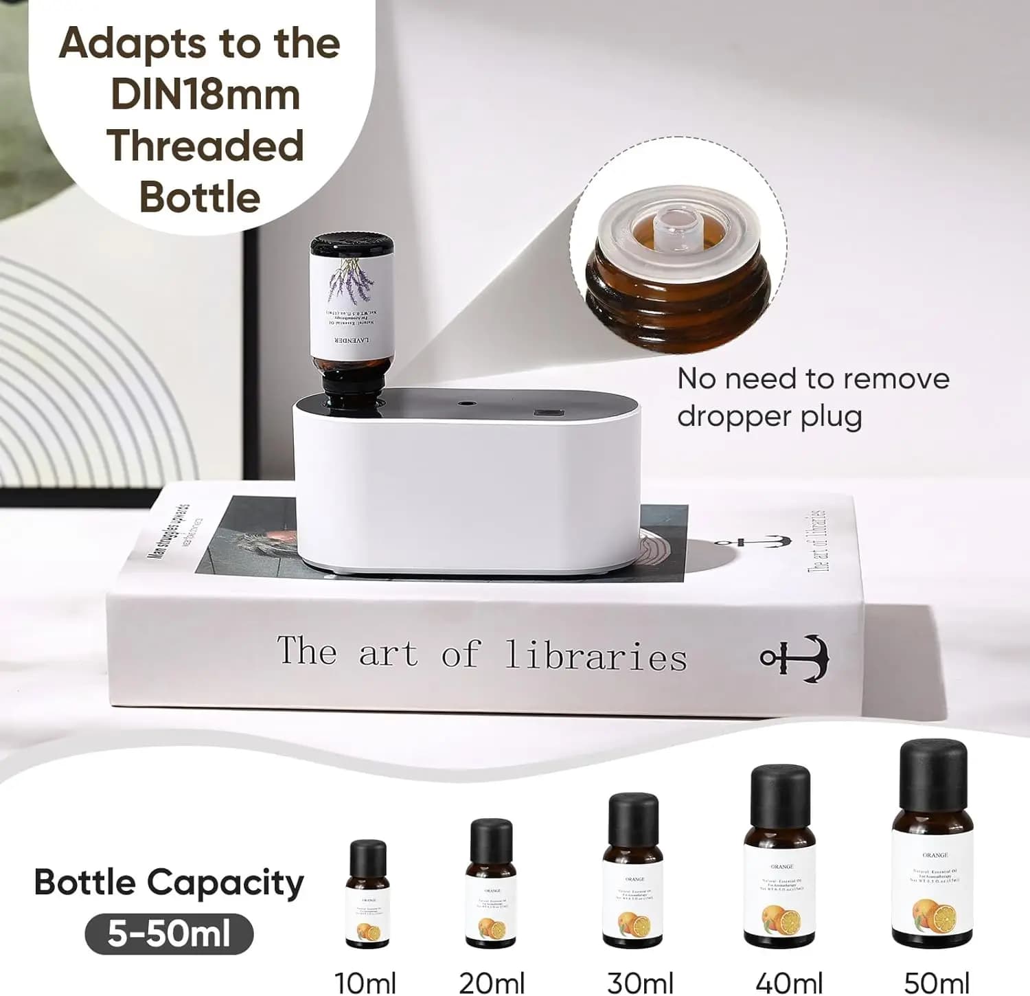 Nouveau diffuseur sans eau 2026 pour huiles essentielles, diffuseur d'arômes à piles, mini diffuseurs d'arômes