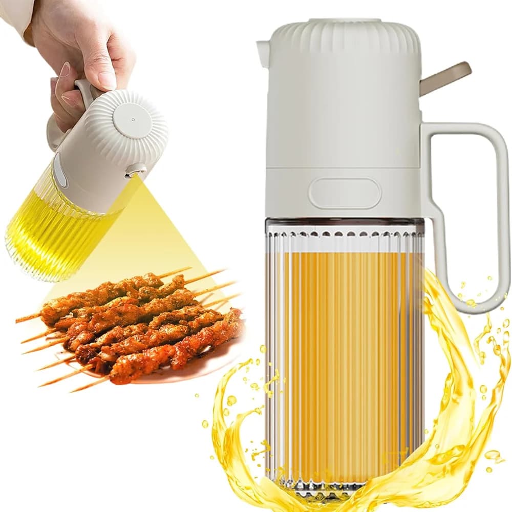 Bouteille pulvérisateur d'huile d'olive en verre, 250 ml, réglable, anti-fuite, pour la cuisine, le barbecue, les salades, les friteuses à air, les repas légers